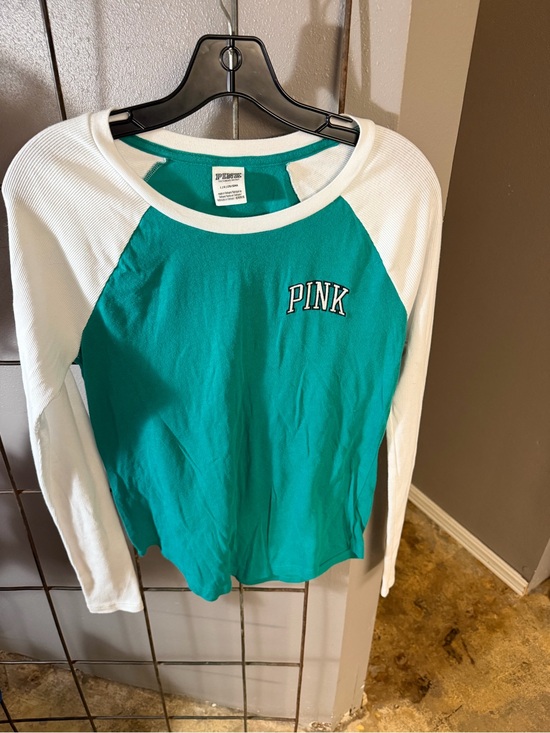 PINK Victoria's Secret Pants - PINK Teal & White Raglan Long Sleeve Top & Sweats